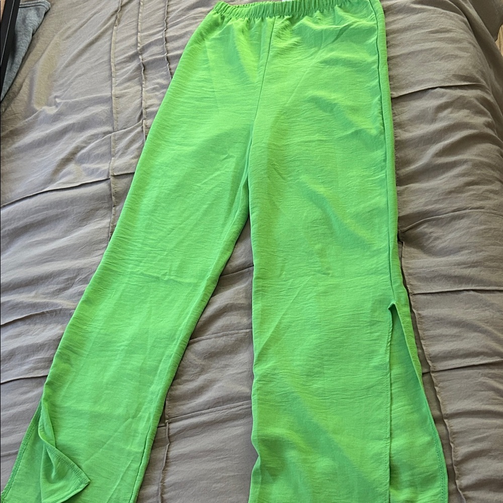 Lime Green Kids Casual Pants